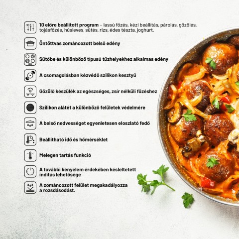 Lauben OvenSafe®️ Multicooker 6000RS - Multifunkciós főzőedény